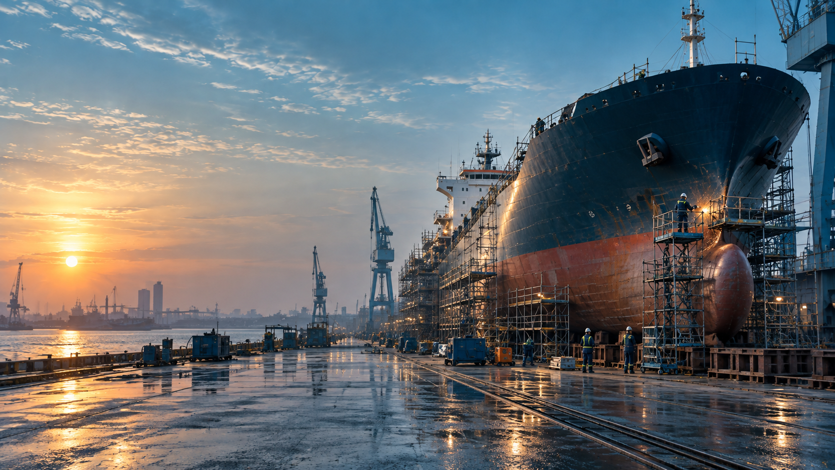 Marine industrial service scene